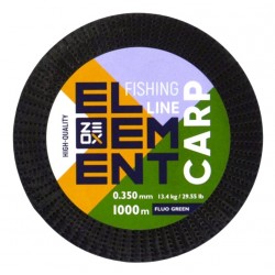 Леска рыбацкая, ZEOX Element Carp Fluo Green, 1000м, сечение 0.350мм